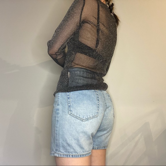 Vintage Stretch shimmer mesh top - Picture 4 of 5